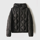 2025 95 goose down jacket rhombus light and thin, down jacket women's high-end women's white goose down, short fashionable winter coat