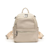 2025 2025 new solid color soft leather high-end backpack fashion trend lightweight multi-purpose women's bag leisure bag