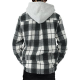 KKBOXLY 2025 new fashion 2025 men's 2025 trade casual hooded plaid shirt jacket men's spot