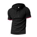 2025KKBOXLY  men's spring and summer casual sports men's short-sleeved t-shirt 2025 tops Popular trade large size waffle hoodie