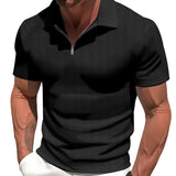 KKBOXLY 2025 n heavy cotton rod elastic jacquard men's short-sleeved polo shirt men's new casual men's summer t-shirt