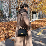 KKBOXLY 2025 Premium sense niche small bag women's bag popular new trendy winter retro portable versatile explosive shoulder small square bag