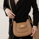 new niche design saddle bag fashion personality shoulder messenger bag leather women's bag