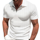 KKBOXLY 2025 n heavy cotton rod elastic jacquard men's short-sleeved polo shirt men's new casual men's summer t-shirt