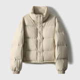 2025 Huge and thin! Three-proof white goose down bread clothes, stand-up collar down jackets for women, high-end women's short winter goose down clothes.