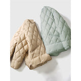 2025 Japanese light luxury down jacket, macaron color  winter new fashion women's light and thin women's short jacket