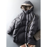 2025 High-end 90 white duck down, cocoon bread jacket, hooded down jacket Pinghu down jacket women's clothing medium and long women's winter
