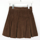 spring new Spice Girl skirt, short A-shaped version high waist and thin simple solid color Korean style pleated skirt