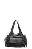 Large capacity retro versatile tote bag women's spring new fashion commuter shoulder bag short trip messenger bag