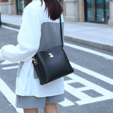 First layer cowhide large-capacity bucket bag, new fashion women's bag, genuine leather shoulder handbag, rest messenger bag 8833