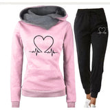 2025KKBOXLY  New men's and women's printed sweater set autumn and winter pullover hoodie sports suit casual jogging transportation