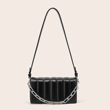 spring and summer new leather small fragrant chain messenger bag cowhide  high-end shoulder underarm bag women's bag