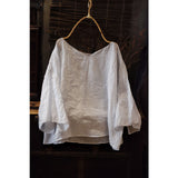 2025    22/6 small cigarettes, literary and casual high-count ramie light and breathable pullover, shoulder-length nine-quarter sleeve sunscreen short shirt