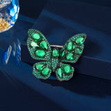 2025 High-end brooch wholesale multi-purpose fixed clothes bright orange zircon high-end autumn and winter coat accessories