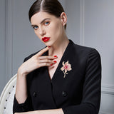 2025 Heavy Industry Color Zircon High-end Lily Corsage Female Elegant Luxury Atmospheric Suit Pin Plant Flower Brooch