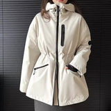 2025 Goose down tooling waterproof jacket down jacket women's short light and thin hooded outdoor loose jacket women's winter new