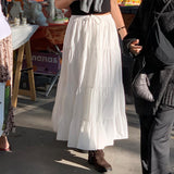 Gentle temperament white skirt new high waist A word cake skirt niche age reduction playful temperament elegant skirt