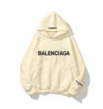 KKBOXLY 2025Essentials Season 8 Tide Brand Letter BALENC High Street Loose Fleece FEAROFGOD Men's and Women's Hoodies