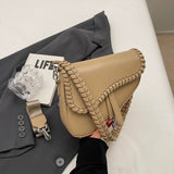 KKBOXLY 2025 niche bag women's popular new trendy versatile messenger bag simple high-grade texture shoulder armpit saddle bag