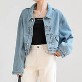 Pure cotton retro exquisite embroidered denim jacket women's spring and autumn new fashion versatile comfortable top