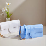 KKBOXLY 2025 PVC Barbie jelly bag fashionable and versatile crescent armpit bag dirt-resistant and easy-to-wash summer women's handbag customization