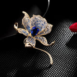 2025 Heavy Industry Color Zircon High-end Lily Corsage Female Elegant Luxury Atmospheric Suit Pin Plant Flower Brooch