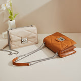 KKBOXLY 2025 PU diamond square bag fashionable versatile handbag summer women's messenger bag soft casual shoulder bag customization