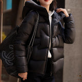 2025 Giant Warm 95 White Goose Down Five-proof Hooded Down Jacket Women's High-end Women's Clothing Short Jacket Pinghu Goose Down Clothing Winter