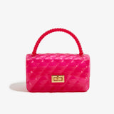 KKBOXLY 2025 trendy PVC Barbie jelly bag, fashionable and versatile handbag, dirt-resistant and easy-to-wash multi-color bag cover women's bag customization