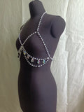 2025  4200 2025 vest fashionable and exquisite multi-layer fringed chain splicing pendant neck pearl chain small vest body chain