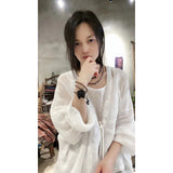 2025  22/4 constant tone, simple casual and light ramie spring and summer sunscreen clothing, solid color outer shirt