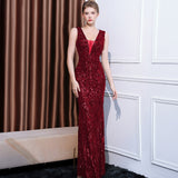 2025 Evening dress, socialite style, light luxury temperament, high-end banquet, high-end sense, heavy industry sequins, long and thin dress