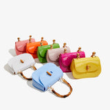 KKBOXLY 2025 Trendy PVC Barbie jelly bag fashionable and versatile portable summer female oblique span cute bamboo shell bag customization