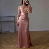 2025 spring New Popular, , Middle East Popular trade women's clothing independent station  sexy hip-wrapped mesh pleated evening dress