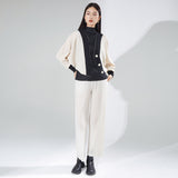 2025 Knitted cardigan autumn women's loose bat sleeve single-breasted temperament Korean version of gentle style versatile long-sleeved cardigan jacket