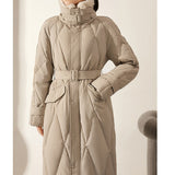 2025 trench coat goose down jacket long, high-end 95 white goose down big fur collar Rex rabbit fur collar down jacket thickened jacket winter