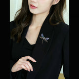 2025 Brooch Women's high-end sense Autumn and winter blazer accessories Niche design sense Fixed multi-purpose pin Dragonfly brooch