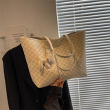 KKBOXLY 2025 Large-capacity bag women's popular new trendy and versatile premium texture shoulder bag portable school bag commuter tote bag