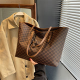 KKBOXLY 2025 Large-capacity bag women's popular new trendy and versatile premium texture shoulder bag portable school bag commuter tote bag