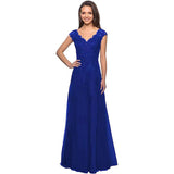 2025Hot trade evening dress women's shoulder long ball dress A-shaped skirt lace applique mesh formal party dress