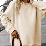 2025 popular autumn ins   women's clothing round neck casual leggings fashion sports sweater set