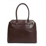 Light luxury portable large-capacity commuter briefcase New women's bag retro tote bag top layer vegetable tanned cowhide shoulder bag