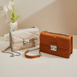 KKBOXLY 2025 PU diamond square bag fashionable versatile handbag summer women's messenger bag soft casual shoulder bag customization