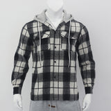 KKBOXLY 2025 new fashion 2025 men's 2025 trade casual hooded plaid shirt jacket men's spot