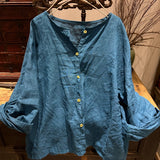 2025  22/12 Xiaoqiu, early spring literary and retro ramie cardigan collarless button-down shoulder shirt