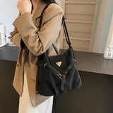 KKBOXLY 2025 Casual commuting retro matte large-capacity bag women's popular new autumn and winter double shoulder back bag single shoulder tote bag