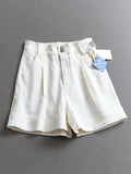 Skinny pants pinch pleated high waist elastic wide leg pants  summer new versatile jeans women's shorts hot pants X934