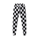 KKBOXLY 2025 men's clothing fashion casual plaid printed trousers loose and tight rope heavy straight trousers spot