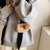 KKBOXLY 2025 Autumn and winter super fire niche lamb furry bag women's popular new versatile chain messenger bag mini furry bag