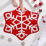 New simple and creative Christmas snowflake floor mat bathroom absorbent non-slip mat carpet floor mat household bathroom door mat floor mat